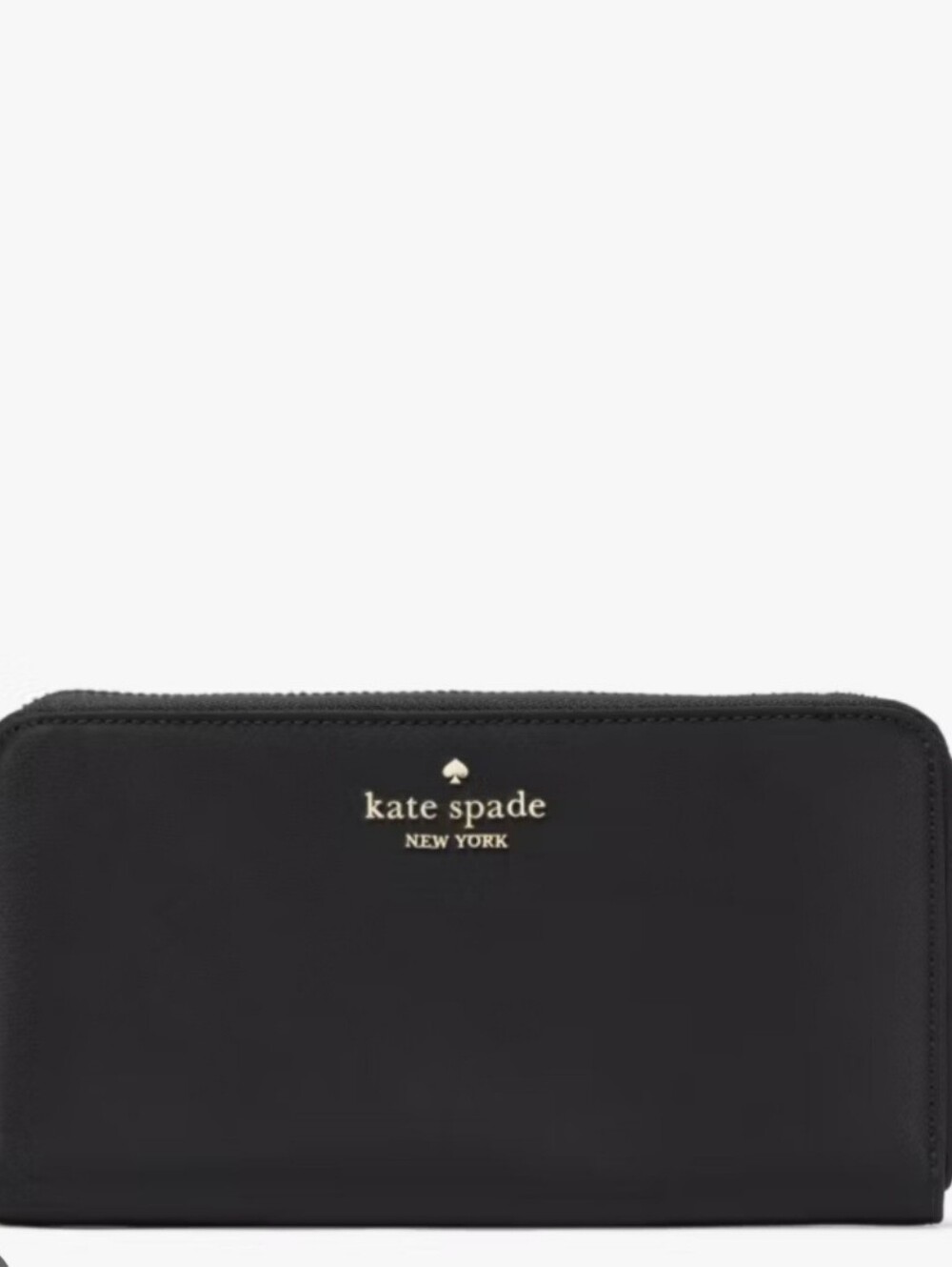 Kate Spade Black Nylon Zip Continental Wallet NWOT